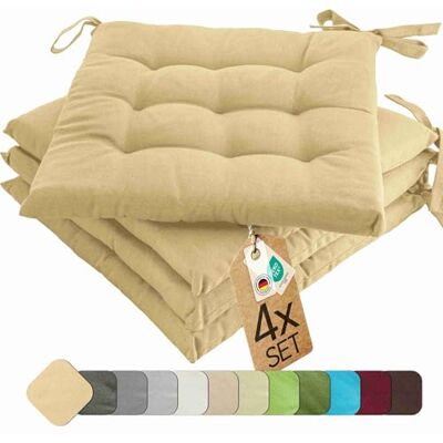 etérea Himmlische Qualität etérea Stoelkussen, 40 x 40 cm, beige, voor buiten en binnen, met banden Met banden, gevoerd, binnen en buiten, wasbaar op 30 °C, 55% katoen, 45% polyester, Öko-Tex gecertificeerd, geproduceerd etérea Himmlische Qualität etérea Stoelkussen, 40 x 40 cm, beige, voor buiten en binnen, met banden Met banden, gevoerd, binnen en buiten, wasbaar op 30 °C, 55% katoen, 45% polyester, Öko-Tex gecertificeerd, geproduceerd