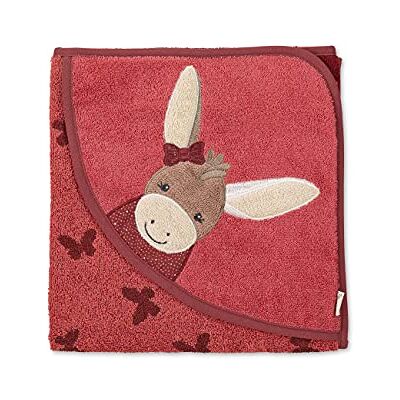 Sterntaler Emmily Badhanddoek met capuchon, vlindermotief, 100 x 100 cm, lichtrood Sterntaler Emmily Badhanddoek met capuchon, vlindermotief, 100 x 100 cm, lichtrood