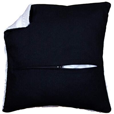 Vervaco Rugleuning van het kussen: met ritssluiting: Zwart 45 x 45 cm Vervaco Rugleuning van het kussen: met ritssluiting: Zwart 45 x 45 cm