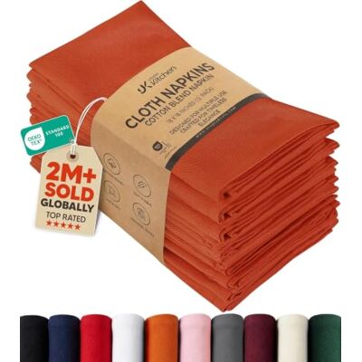 Utopia Kitchen Doek Servetten, set van 12, oranje, 46 x 46 cm, katoenmix, wasbaar en herbruikbaar, tafelservetten, voor hotel, lunch, restaurant, bruiloften, evenementen en feestjes Utopia Kitchen Doek Servetten, set van 12, oranje, 46 x 46 cm, katoenmix, wasbaar en herbruikbaar, tafelservetten, voor hotel, lunch, restaurant, bruiloften, evenementen en feestjes