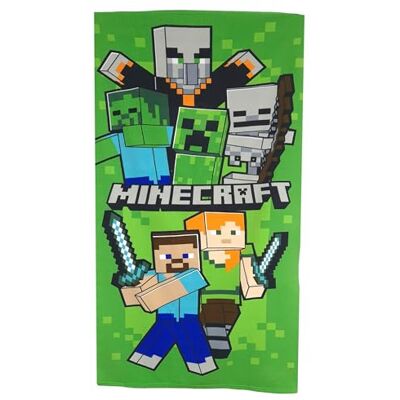 Theonoi Strandhanddoek kinderen strandlaken badhanddoek 70 x 140 cm microvezel (minecraft groen) Theonoi Strandhanddoek kinderen strandlaken badhanddoek 70 x 140 cm microvezel (minecraft groen)