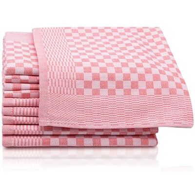 ZOLLNER Set van 10 theedoeken, katoen, ca. 46 x 70 cm, 220 g/m², rood ZOLLNER Set van 10 theedoeken, katoen, ca. 46 x 70 cm, 220 g/m², rood