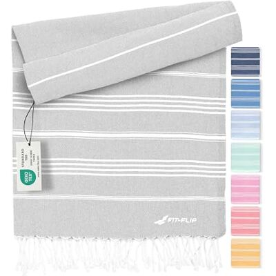 Fit-Flip Hamam strandlaken Fouta van 100% katoen Sneldrogende lichte Turkse handdoek Perfect accessoire als XXL strandlaken of sarong Lichtgrijs 200 x 200 cm Sultan Sultan Saunahanddoek, fouta, sneldrogend, ideaal als sarong en voor de douche, lichtgrij Fit-Flip Hamam strandlaken Fouta van 100% katoen Sneldrogende lichte Turkse handdoek Perfect accessoire als XXL strandlaken of sarong Lichtgrijs 200 x 200 cm Sultan Sultan Saunahanddoek, fouta, sneldrogend, ideaal als sarong en voor de douche, lichtgrij