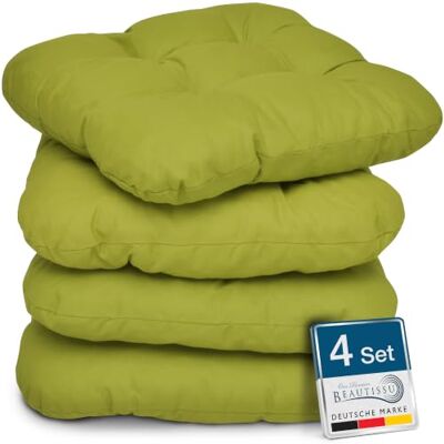 Beautissu set van 4 Zitkussens 40x40 cm Lisa Comfortabel stoelkussen stoelpads zitkussen met 8 cm vulling Zacht eetkamer stoel bank kussen in Lichtgroen 40x40cm lichtgroen zacht met 8cm vulling stoelpads zitkussen kussen keuken tuinstoel Vert Clair Cous Beautissu set van 4 Zitkussens 40x40 cm Lisa Comfortabel stoelkussen stoelpads zitkussen met 8 cm vulling Zacht eetkamer stoel bank kussen in Lichtgroen 40x40cm lichtgroen zacht met 8cm vulling stoelpads zitkussen kussen keuken tuinstoel Vert Clair Cous
