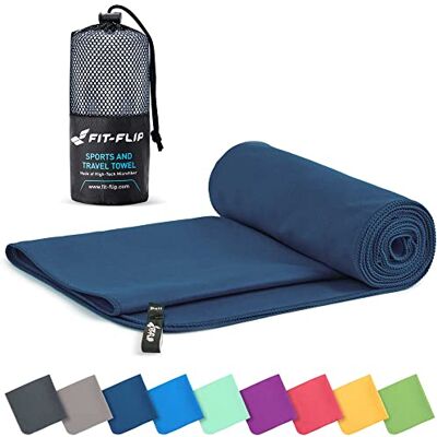 Fit-Flip microvezel handdoek sporthanddoek voor krachttraining compacte, ultralichte en sneldrogende zwembadhanddoek microvezel badhanddoek (1 x 40 x 80 cm marineblauw) Fit-Flip microvezel handdoek sporthanddoek voor krachttraining compacte, ultralichte en sneldrogende zwembadhanddoek microvezel badhanddoek (1 x 40 x 80 cm marineblauw)