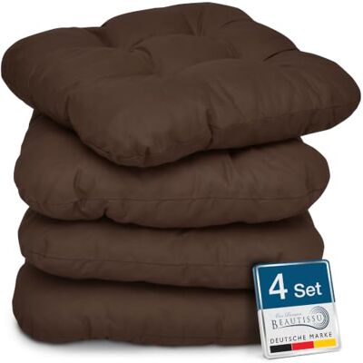 Beautissu set van 4 Zitkussens 40x40 cm Lisa Comfortabel stoelkussen stoelpads zitkussen met 8 cm vulling Zacht eetkamer stoel bank kussen in Bruin 40x40cm bruin zacht met 8cm vulling stoelpads zitkussen kussen keuken tuinstoel Marron Coussin Souple cha Beautissu set van 4 Zitkussens 40x40 cm Lisa Comfortabel stoelkussen stoelpads zitkussen met 8 cm vulling Zacht eetkamer stoel bank kussen in Bruin 40x40cm bruin zacht met 8cm vulling stoelpads zitkussen kussen keuken tuinstoel Marron Coussin Souple cha