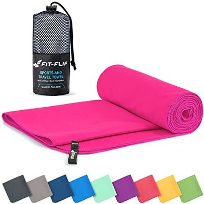 Fit-Flip Sporthanddoek, reishanddoek, badhanddoek, strandhanddoek, saunahanddoek, grote microvezel handdoek (60 x 120 cm, roze) Fit-Flip Sporthanddoek, reishanddoek, badhanddoek, strandhanddoek, saunahanddoek, grote microvezel handdoek (60 x 120 cm, roze)