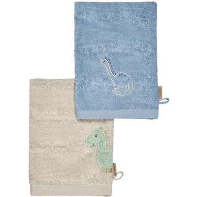 Sterntaler Dino Rexi 2 stuks badstof babywashandjes absorberend zacht katoen voor bad en douche blauw Sterntaler Dino Rexi 2 stuks badstof babywashandjes absorberend zacht katoen voor bad en douche blauw
