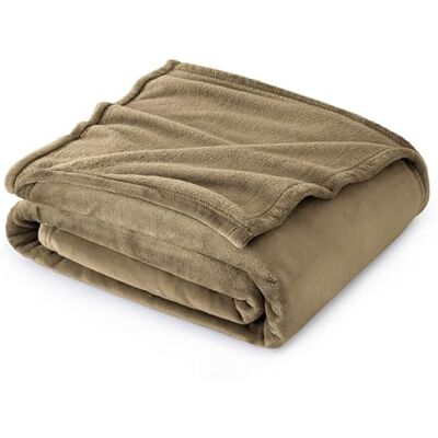 Bedsure Knusse fleecedeken, warm voor de winter, zacht, maat XL, 150 x 200 cm, beige Bedsure Knusse fleecedeken, warm voor de winter, zacht, maat XL, 150 x 200 cm, beige