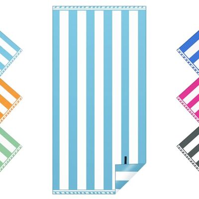Vortix Strandhanddoek XXL 200 x 100 cm, grote sneldrogende microvezel handdoek Zandvrije badhanddoek stranddeken voor dames (lichtblauw) Vortix Strandhanddoek XXL 200 x 100 cm, grote sneldrogende microvezel handdoek Zandvrije badhanddoek stranddeken voor dames (lichtblauw)