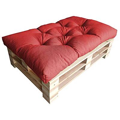 chilly pilley europalletkussen met vlokken van schuim, geschikt voor palletmeubels, rugkussen, zitkussen en zijkussen, verkrijgbaar als set met meerdere kussens (zitkussen 120 x 60 cm, rood) chilly pilley europalletkussen met vlokken van schuim, geschikt voor palletmeubels, rugkussen, zitkussen en zijkussen, verkrijgbaar als set met meerdere kussens (zitkussen 120 x 60 cm, rood)