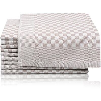 ZOLLNER Set van 10 theedoeken, katoen, ca. 46 x 70 cm, 220 g/m², bruin ZOLLNER Set van 10 theedoeken, katoen, ca. 46 x 70 cm, 220 g/m², bruin