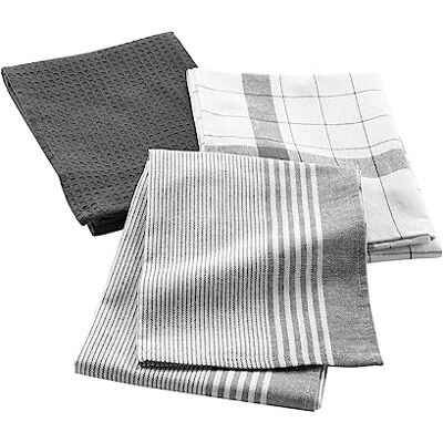 Douceur d'Intérieur theedoek, antraciet, 50 x 70 cm Douceur d'Intérieur theedoek, antraciet, 50 x 70 cm