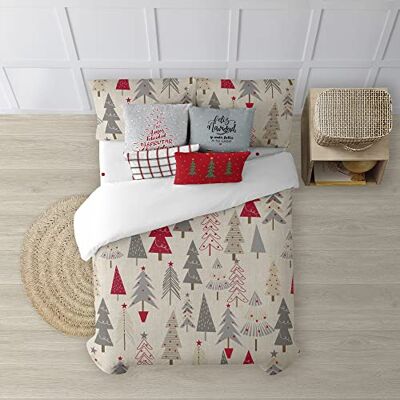 BL BELUM Bellum dekbedovertrek, Kerstmis, 50% katoen, 50% polyester, dekbedovertrek met knopen, Lapland 6, 140 x 200 cm BL BELUM Bellum dekbedovertrek, Kerstmis, 50% katoen, 50% polyester, dekbedovertrek met knopen, Lapland 6, 140 x 200 cm