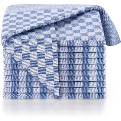 Blumtal set van 20 theedoeken hoogwaardige handdoeken set, 100% katoen, 50x70 cm, blauw geruit Blumtal set van 20 theedoeken hoogwaardige handdoeken set, 100% katoen, 50x70 cm, blauw geruit