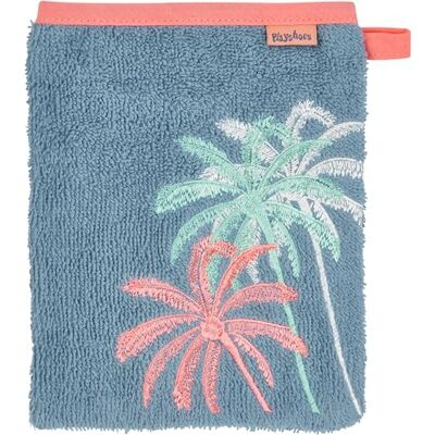 Playshoes Badstof washandje voor kinderen, palmbomen Playshoes Badstof washandje voor kinderen, palmbomen