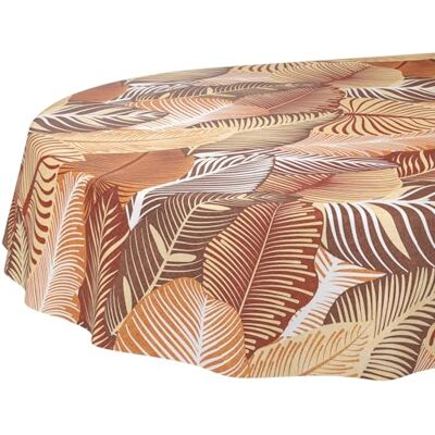 ANRO Afwasbaar tafelzeil, waterafstotend, ovaal, met afgesneden rand, bloemenpatroon, bladeren, prieel, rood, 180 x 140 cm ANRO Afwasbaar tafelzeil, waterafstotend, ovaal, met afgesneden rand, bloemenpatroon, bladeren, prieel, rood, 180 x 140 cm