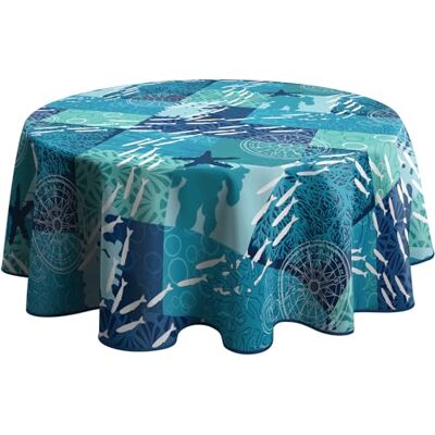 Le linge de Jules Nemo Tafelkleed, vuilafstotend, rond, 160 cm Le linge de Jules Nemo Tafelkleed, vuilafstotend, rond, 160 cm