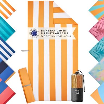 Blumtal Strandhanddoek XXL 90x190 cm Compacte microvezel handdoek Sneldrogende strandhanddoeken Strandlaken XXL Sporthanddoek Zandvrij strandlaken Geel gestreept Blumtal Strandhanddoek XXL 90x190 cm Compacte microvezel handdoek Sneldrogende strandhanddoeken Strandlaken XXL Sporthanddoek Zandvrij strandlaken Geel gestreept