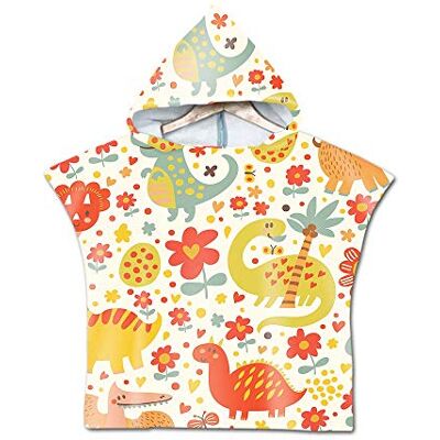 Treer Strandhanddoek, poncho, met capuchon, dinosaurus, kinderen, microvezel, sneldrogend, voor sport, badjas, strandhanddoek, zwemhanddoek voor kinderen (60 x 60 cm, gele bloem) Treer Strandhanddoek, poncho, met capuchon, dinosaurus, kinderen, microvezel, sneldrogend, voor sport, badjas, strandhanddoek, zwemhanddoek voor kinderen (60 x 60 cm, gele bloem)