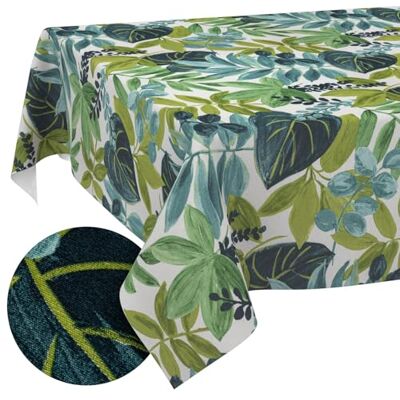 ANRO Afwasbaar tafelkleed, lotuseffect, onderhoudsvriendelijk, van katoen en polyester, vuilafstotend, voor buiten, tuintafel, tropisch, 180 x 140 cm idéale pour jardin, terrasse et salle à manger – linge de table en tissu enduit – lavable à 30 °C ANRO Afwasbaar tafelkleed, lotuseffect, onderhoudsvriendelijk, van katoen en polyester, vuilafstotend, voor buiten, tuintafel, tropisch, 180 x 140 cm idéale pour jardin, terrasse et salle à manger – linge de table en tissu enduit – lavable à 30 °C