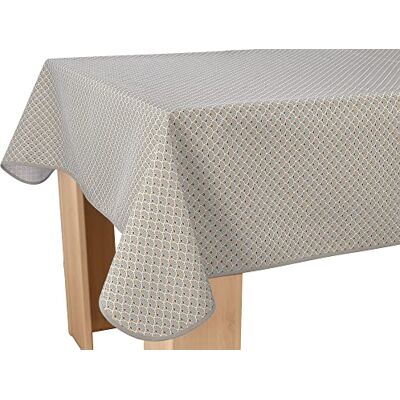 Le linge de Jules Tafelkleed, vuilafstotend, pauw, koord, rechthoekig, 150 x 300 cm, beige, zwart, saffraan Le linge de Jules Tafelkleed, vuilafstotend, pauw, koord, rechthoekig, 150 x 300 cm, beige, zwart, saffraan