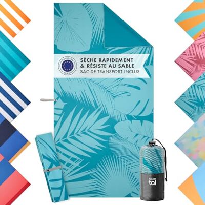 Blumtal Strandhanddoek XXL 90 x 190 cm compacte microvezel handdoek sneldrogende strandhanddoeken XXL strandlaken grote strandhanddoek motief palmen paars Blumtal Strandhanddoek XXL 90 x 190 cm compacte microvezel handdoek sneldrogende strandhanddoeken XXL strandlaken grote strandhanddoek motief palmen paars