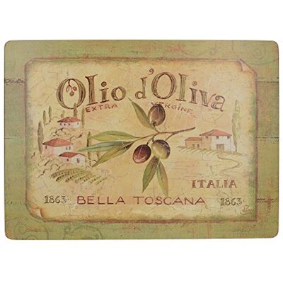 Creative Wine Premium Set van 4 Placemats met Kurk Rug, Meerkleurig, Grote Placemat Creative Wine Premium Set van 4 Placemats met Kurk Rug, Meerkleurig, Grote Placemat