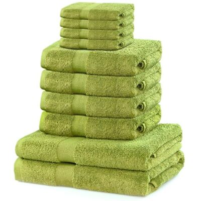 DecoKing Set van 10 hoogwaardige katoenen handdoeken 525 g/m², 4 gastendoekjes 30 x 50 cm, 4 handdoeken 50 x 100 cm en 2 badhanddoeken 70 x 140 cm, celadongroen, absorberend DecoKing Set van 10 hoogwaardige katoenen handdoeken 525 g/m², 4 gastendoekjes 30 x 50 cm, 4 handdoeken 50 x 100 cm en 2 badhanddoeken 70 x 140 cm, celadongroen, absorberend
