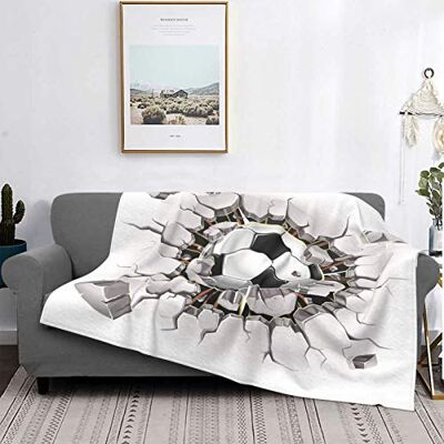 Minalo Gooi Deken Lichtgewicht Ultrazachte Fleece Warm, 3D Voetbalbal, Microvezel Alle Seizoenen Woonkamer/Slaapkamer/Sofa Bed-Flanellen Quilt, 220 cm x 60 cm Minalo Gooi Deken Lichtgewicht Ultrazachte Fleece Warm, 3D Voetbalbal, Microvezel Alle Seizoenen Woonkamer/Slaapkamer/Sofa Bed-Flanellen Quilt, 220 cm x 60 cm