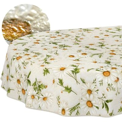 ANRO Afwasbaar tafelkleed madeliefjes, wit, ovaal, 240 x 140 cm, waterdicht, voor binnen en buiten, lotuseffect, met zoom avec ourlet passepoilé – lavable à 30 °C – idéale pour jardin, terrasse et salle à manger – linge de table en tissu enduit ANRO Afwasbaar tafelkleed madeliefjes, wit, ovaal, 240 x 140 cm, waterdicht, voor binnen en buiten, lotuseffect, met zoom avec ourlet passepoilé – lavable à 30 °C – idéale pour jardin, terrasse et salle à manger – linge de table en tissu enduit