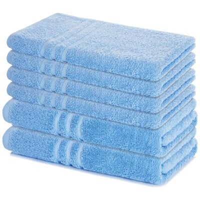 Lavea ® Badhanddoekenset, 6-delig, dolfijnblauw 100% katoen, 4 x handdoeken 50 x 100 cm, 2 x douchehanddoeken 70 x 140 cm, absorberend en duurzaam, voor thuis Lavea ® Badhanddoekenset, 6-delig, dolfijnblauw 100% katoen, 4 x handdoeken 50 x 100 cm, 2 x douchehanddoeken 70 x 140 cm, absorberend en duurzaam, voor thuis
