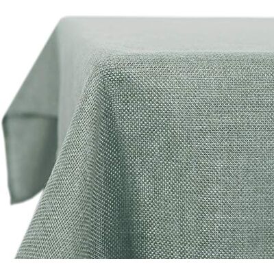 Deconovo Linnen tafelkleed, waterafstotend, afneembaar, polyesterstof, lotuseffect, voor eettafel, feest, grijsgroen, 130 x 160 cm Deconovo Linnen tafelkleed, waterafstotend, afneembaar, polyesterstof, lotuseffect, voor eettafel, feest, grijsgroen, 130 x 160 cm