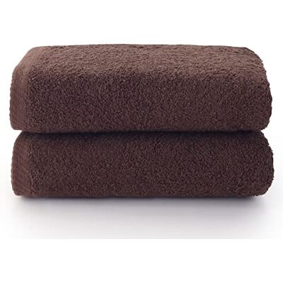 Top Towel Plus Grote badhanddoeken Badhanddoeken 2 handdoeken of wastafel 50 x 100 cm 100% katoen Bruin Top Towel Plus Grote badhanddoeken Badhanddoeken 2 handdoeken of wastafel 50 x 100 cm 100% katoen Bruin