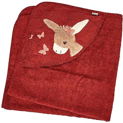Sterntaler Emmily badhanddoek met capuchon, 80 x 80 cm, rood Sterntaler Emmily badhanddoek met capuchon, 80 x 80 cm, rood