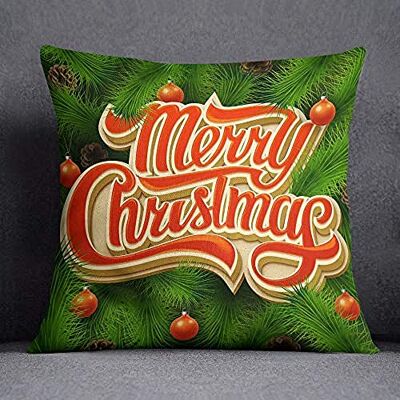 Bonamaison Bonamiason decoratieve kussenslopen, 45 x 45 cm, decoratieve kussensloop, kerstkussenovertrek, ontworpen en vervaardigd in Turkije Bonamaison Bonamiason decoratieve kussenslopen, 45 x 45 cm, decoratieve kussensloop, kerstkussenovertrek, ontworpen en vervaardigd in Turkije
