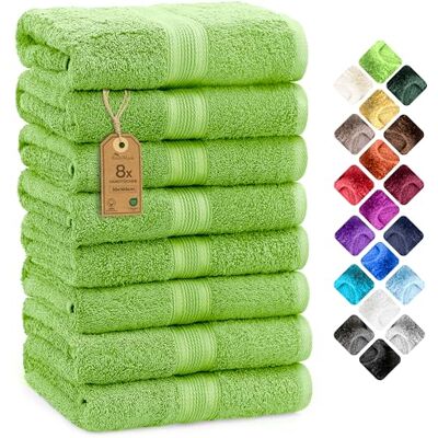 NatureMark 8-Pack Handdoeken, 50 x 100 cm, 100% Katoen, Appelgroen NatureMark 8-Pack Handdoeken, 50 x 100 cm, 100% Katoen, Appelgroen
