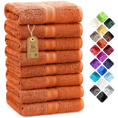 NatureMark 8 servetten, 100% katoen, terracotta, 50 x 100 cm NatureMark 8 servetten, 100% katoen, terracotta, 50 x 100 cm