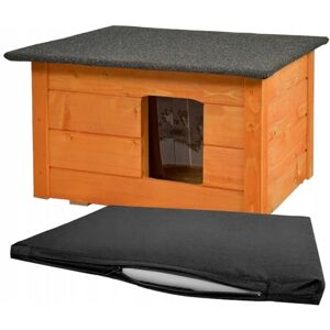 WOODOK Geïsoleerde hondenkennel van 40 mm sparrenhout met waterdicht dak en comfortabel bed T30 robuuste drielaagse constructie voor binnen en buiten WOODOK Geïsoleerde hondenkennel van 40 mm sparrenhout met waterdicht dak en comfortabel bed T30 robuuste drielaagse constructie voor binnen en buiten
