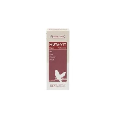 Versele-Laga Muta-Vit Liquid 30 ml Vloeibaar voedingssupplement voor vogels ter ondersteuning van de rui Met methionine en cysteïne Verrijkt met essentiële vitaminen Versele-Laga Muta-Vit Liquid 30 ml Vloeibaar voedingssupplement voor vogels ter ondersteuning van de rui Met methionine en cysteïne Verrijkt met essentiële vitaminen