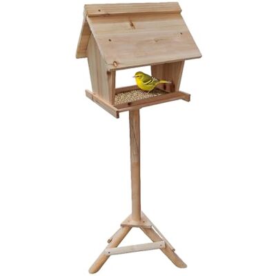 Relaxdays Vogelhuisje op voet, van dennenhout, tuin, balkon en terras, HBT vogelhuisje: 107 x 32 x 27 cm. Relaxdays Vogelhuisje op voet, van dennenhout, tuin, balkon en terras, HBT vogelhuisje: 107 x 32 x 27 cm.