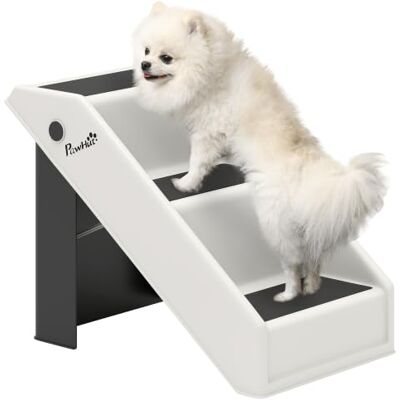 Pawhut Trap voor honden, puppy's, opvouwbaar, 3 treden, antislip Draagbaar, kunststof, belasting 30 kg, voor katten, oudere dieren, bank, 53 x 30,5 x 36,5 cm Pawhut Trap voor honden, puppy's, opvouwbaar, 3 treden, antislip Draagbaar, kunststof, belasting 30 kg, voor katten, oudere dieren, bank, 53 x 30,5 x 36,5 cm