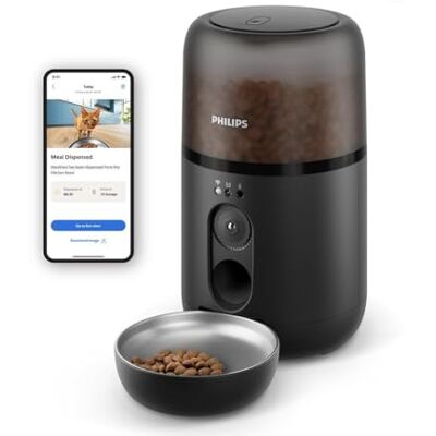 Philips Verbonden droogvoerdispenser, kom 4,5 l, camera en microfoon, zwart Automatische kattenbak, 30 J, bewegingsdetectie, maaltijdprogrammering, anti-obstructie, gemakkelijk te reinigen (PAW5320/02) Philips Verbonden droogvoerdispenser, kom 4,5 l, camera en microfoon, zwart Automatische kattenbak, 30 J, bewegingsdetectie, maaltijdprogrammering, anti-obstructie, gemakkelijk te reinigen (PAW5320/02)