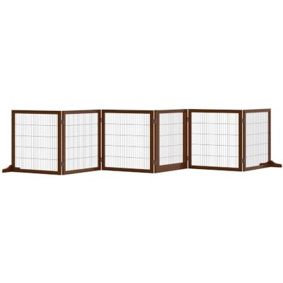 Pawhut Hondenhek, 6 stuks, opvouwbaar, 432 x 70 cm, met 2 poten, vrijstaand, voor middelgrote honden, voor hal, trap, koffie Barrière de protection avec pieds En bois Pliable Pour escaliers, portes, couloir, cuisine, 6 panneaux Pawhut Hondenhek, 6 stuks, opvouwbaar, 432 x 70 cm, met 2 poten, vrijstaand, voor middelgrote honden, voor hal, trap, koffie Barrière de protection avec pieds En bois Pliable Pour escaliers, portes, couloir, cuisine, 6 panneaux