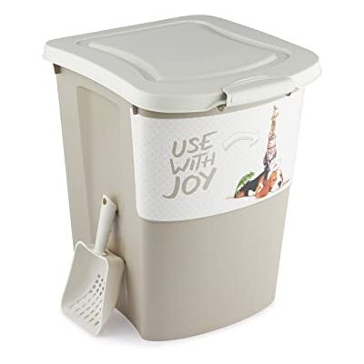 Rotho Archie Voederbox voor huisdieren, 38 liter, met deksel, kunststof (PP), BPA-vrij, meerkleurig, 41 x 37 x 50 cm Rotho Archie Voederbox voor huisdieren, 38 liter, met deksel, kunststof (PP), BPA-vrij, meerkleurig, 41 x 37 x 50 cm