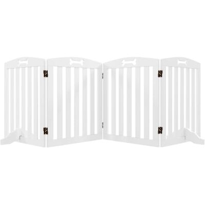 Pawhut Veiligheidshek voor honden, opvouwbaar hondenhek, met steunpoten Opvouwbaar hondenhek, steunpoten, antislip punten, barrière voor puppy's Pawhut Veiligheidshek voor honden, opvouwbaar hondenhek, met steunpoten Opvouwbaar hondenhek, steunpoten, antislip punten, barrière voor puppy's