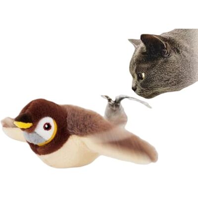 Hardware Tribe Interactive Cat Toy. Elektrisch kattenvogelspeelgoed, vleugels, vliegend kunstvogelspeelgoed voor katten, als speelgoed met vliegende vogels en vleugels, ideaal om katten te vermaken Hardware Tribe Interactive Cat Toy. Elektrisch kattenvogelspeelgoed, vleugels, vliegend kunstvogelspeelgoed voor katten, als speelgoed met vliegende vogels en vleugels, ideaal om katten te vermaken