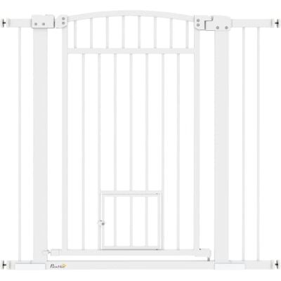 Pawhut Veiligheidshek voor honden, uittrekbaar, 76-104 x 95 cm, wit Trap- en deurhek, dubbel vergrendelingssysteem, montage door druk of boren, voor honden en katten Pawhut Veiligheidshek voor honden, uittrekbaar, 76-104 x 95 cm, wit Trap- en deurhek, dubbel vergrendelingssysteem, montage door druk of boren, voor honden en katten