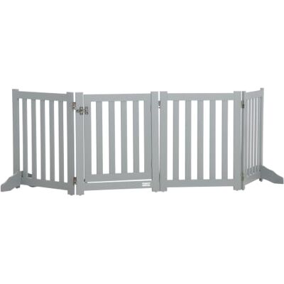 Pawhut Veiligheidsbarrière voor honden, opvouwbaar, 205 x 60 cm, grijs Hondenbarrière voor binnen, van hout, dubbelzijdig, vrijstaand, 4 panelen, deur, steunpoten, voor huisdieren Pawhut Veiligheidsbarrière voor honden, opvouwbaar, 205 x 60 cm, grijs Hondenbarrière voor binnen, van hout, dubbelzijdig, vrijstaand, 4 panelen, deur, steunpoten, voor huisdieren