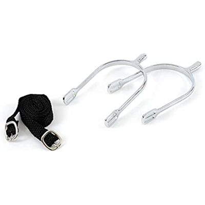 Covalliero Kerbl 321250 Paire d'éperons pour femme en forme de goutte métallique 15 mm Covalliero Kerbl 321250 Paire d'éperons pour femme en forme de goutte métallique 15 mm